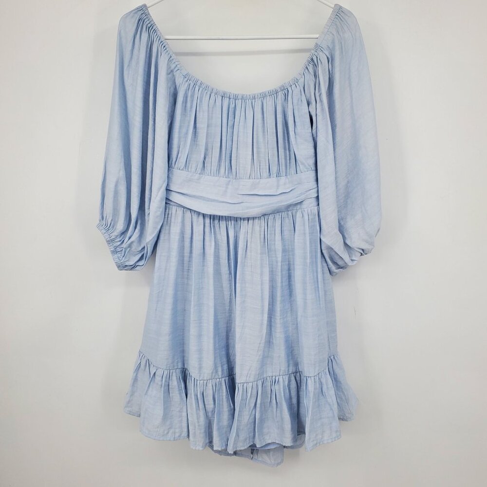 Debbie Dabble by Angel Biba Milkmaid Flowy Boho Tie‎ Back Mini Dress Size 12